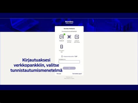 nordea sisäänkirjautuminen|Verkkopankki 